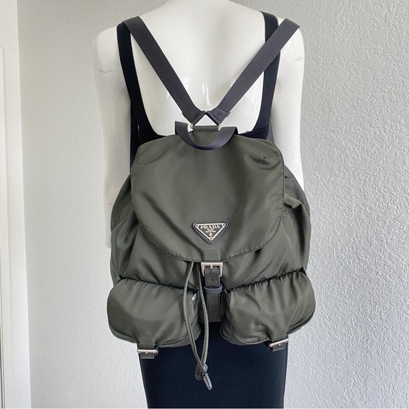 Prada military green nylon backpack - Picture 8 of 13